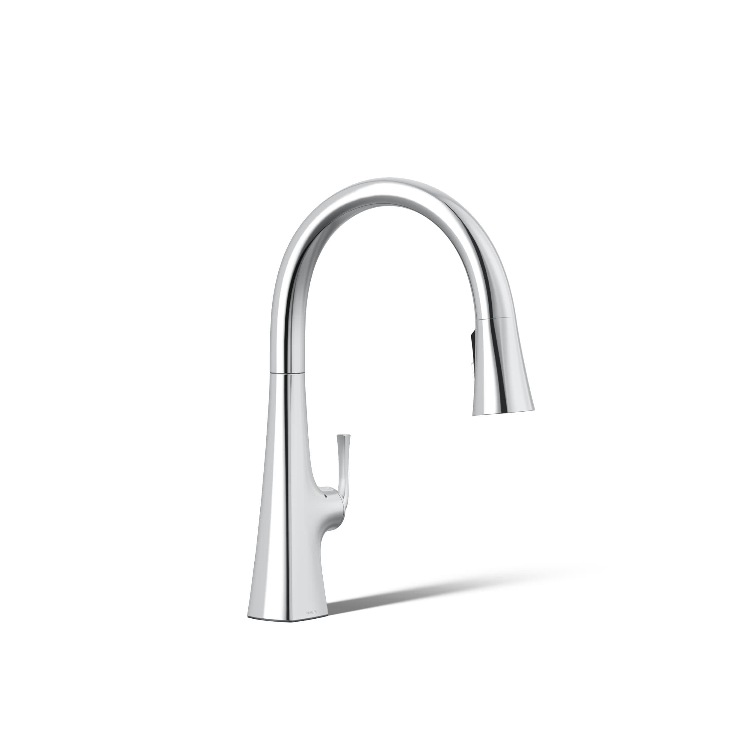 K-22068-WB-CP Graze Touchless Smart Voice Control, Kitchen Sink Faucet Konnect, Polished Chrome