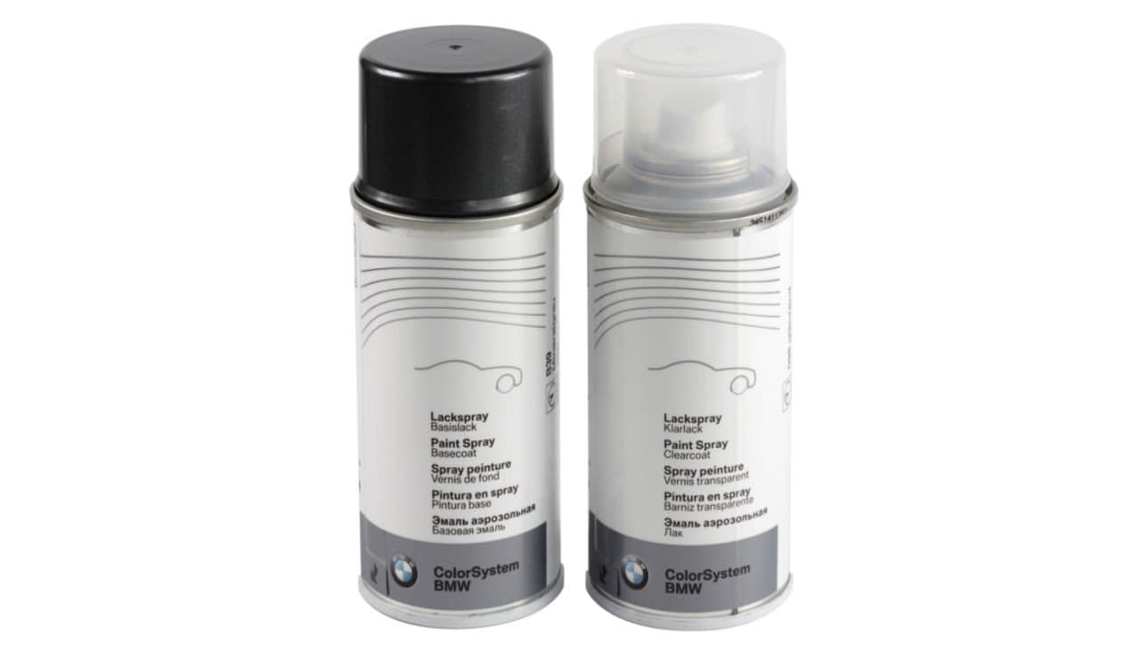 BMW Spray Paint Set, 2 x 150ml, Space Grey Metallic, A52, Genuine, Gloss Finish, Indoor Use, for Plastic, Adults