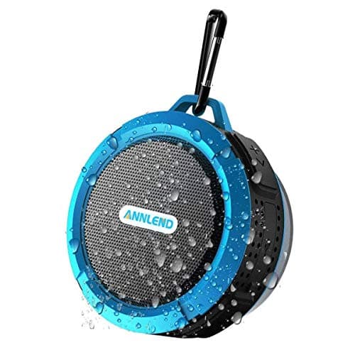 BONBON Shower Speaker Wireless Bluetooth Waterproof Speaker ,Suction Cup, Built-in Mic, Hands-Free Speakerphone Outdoors, Travel, Pool, Home Party-Blue