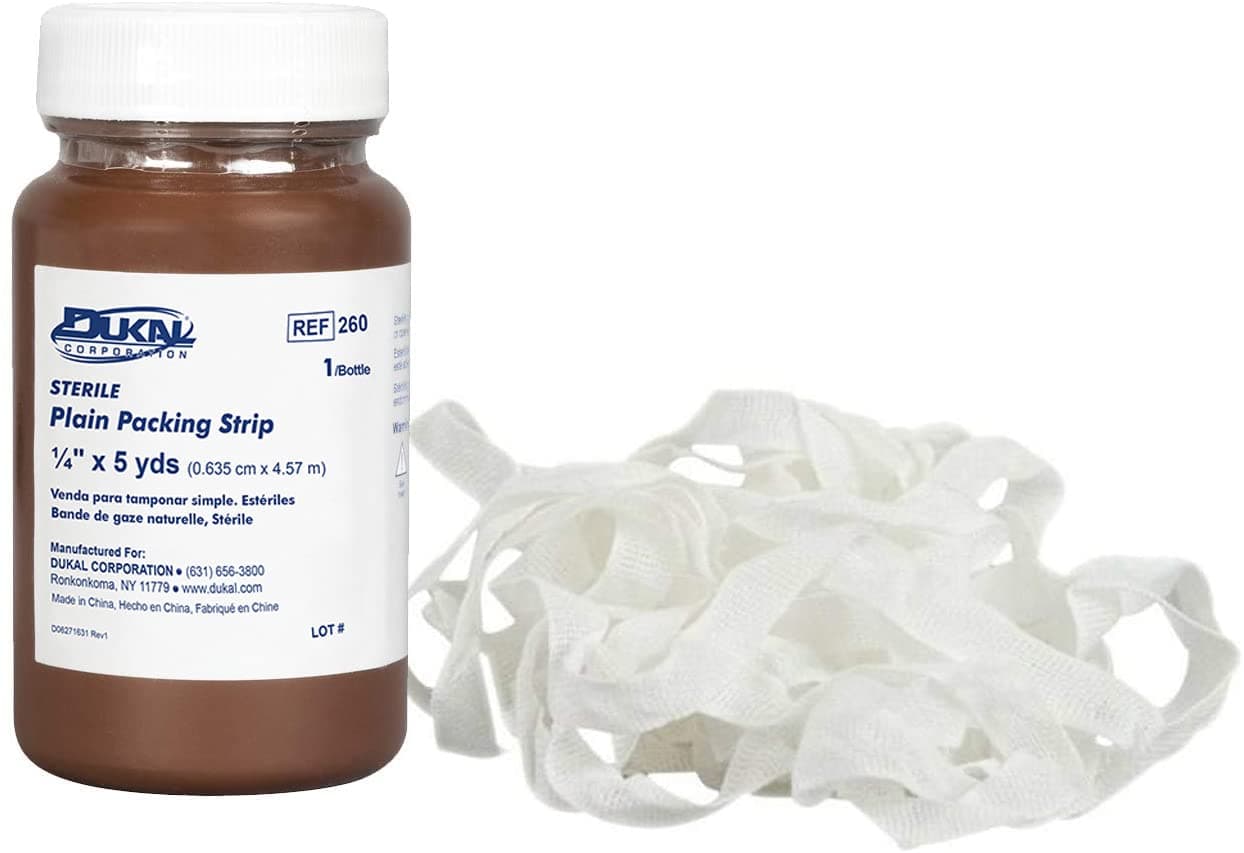 Dukal 260 Plain Wound Packing Strips 1/4 in. x 5 Yards Sterile (Each)