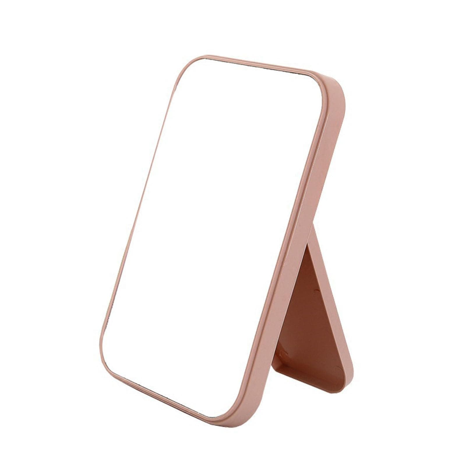 NHCDFA Camping Mirror, Makeup Mirror, Foldable Desktop Vanity Mirror, Travel Portable Makeup Mirror, Vanity Mirror, Makeup Accessories, Portable Rectangular Makeup Mirror(Nordic powder), Pink