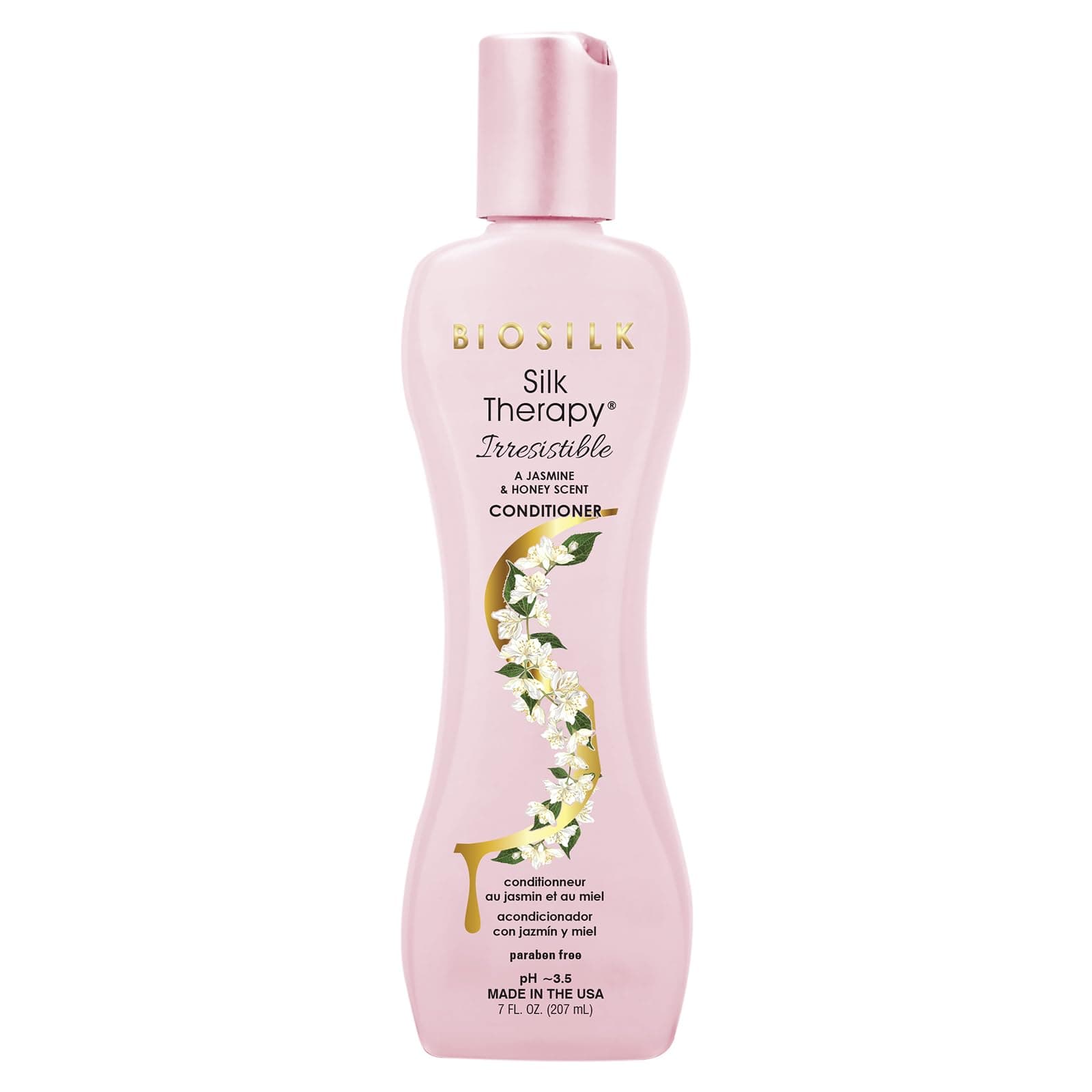 BioSilk Irresistible Collection Silk Therapy Conditioner, Moisturizes & Conditions Hair, Jasmine & Honey Scent, Sulfate, Paraben, & Cruelty-Free, 7 Oz