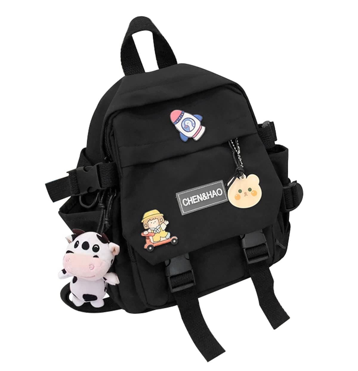 Eagerrich Cute Mini Backpack with Cute Pin Accessories Plush Pendant Cute Mini Backpack