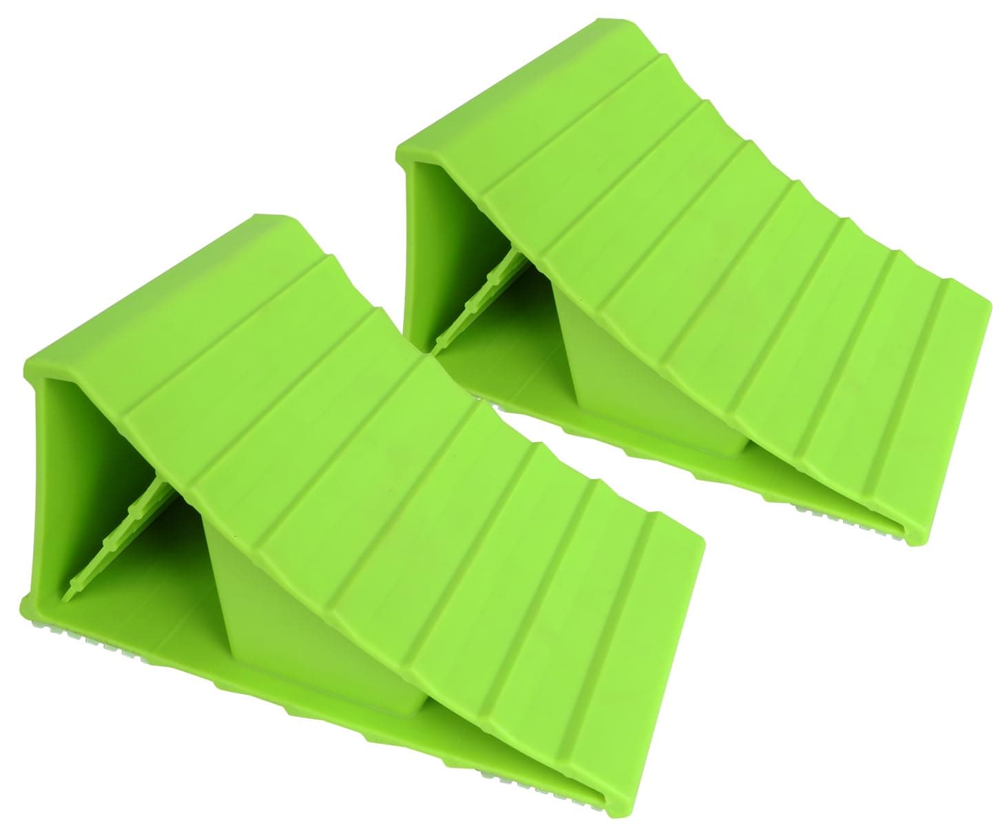 MAXXHAUL 50230 Polypropylene Wheel Chock 2-Pack 8.4" x 4.75" x 4.25 with Non-Slip Base
