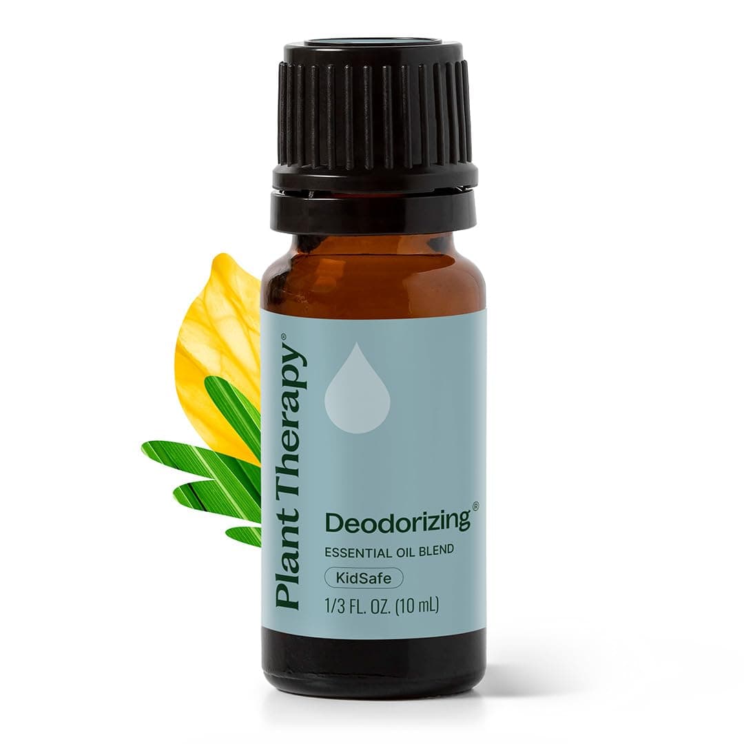 Deodorizing Essential Oil Blend, 10 mL (1/3 oz), Pure Essential Oils, Undiluted, Therapeutic Grade, Ideal for Household Cleaning & Deodorizing