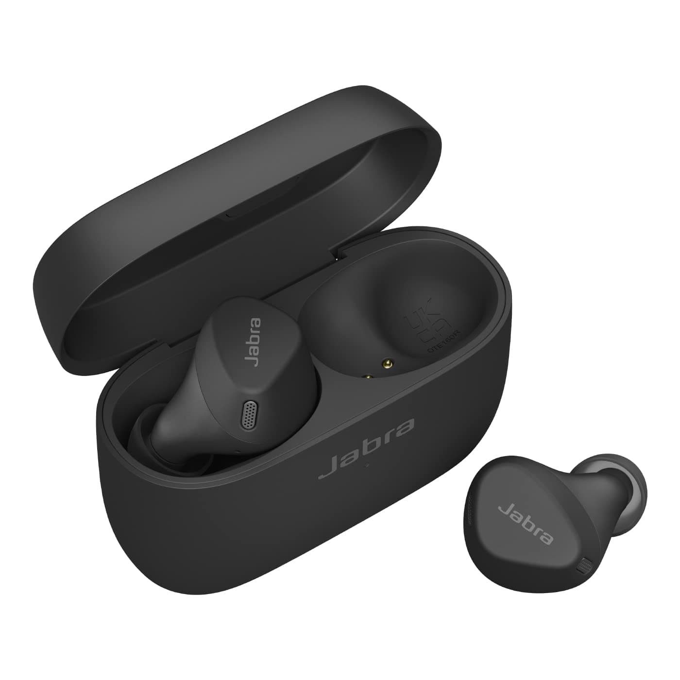 Jabra Elite 4 Active In-Ear Bluetooth Earbuds - True Wireless Ear Buds with Secure Active Fit, 4 built-in Microphones, Active Noise Cancellation and Adjustable HearThrough Technology - Black