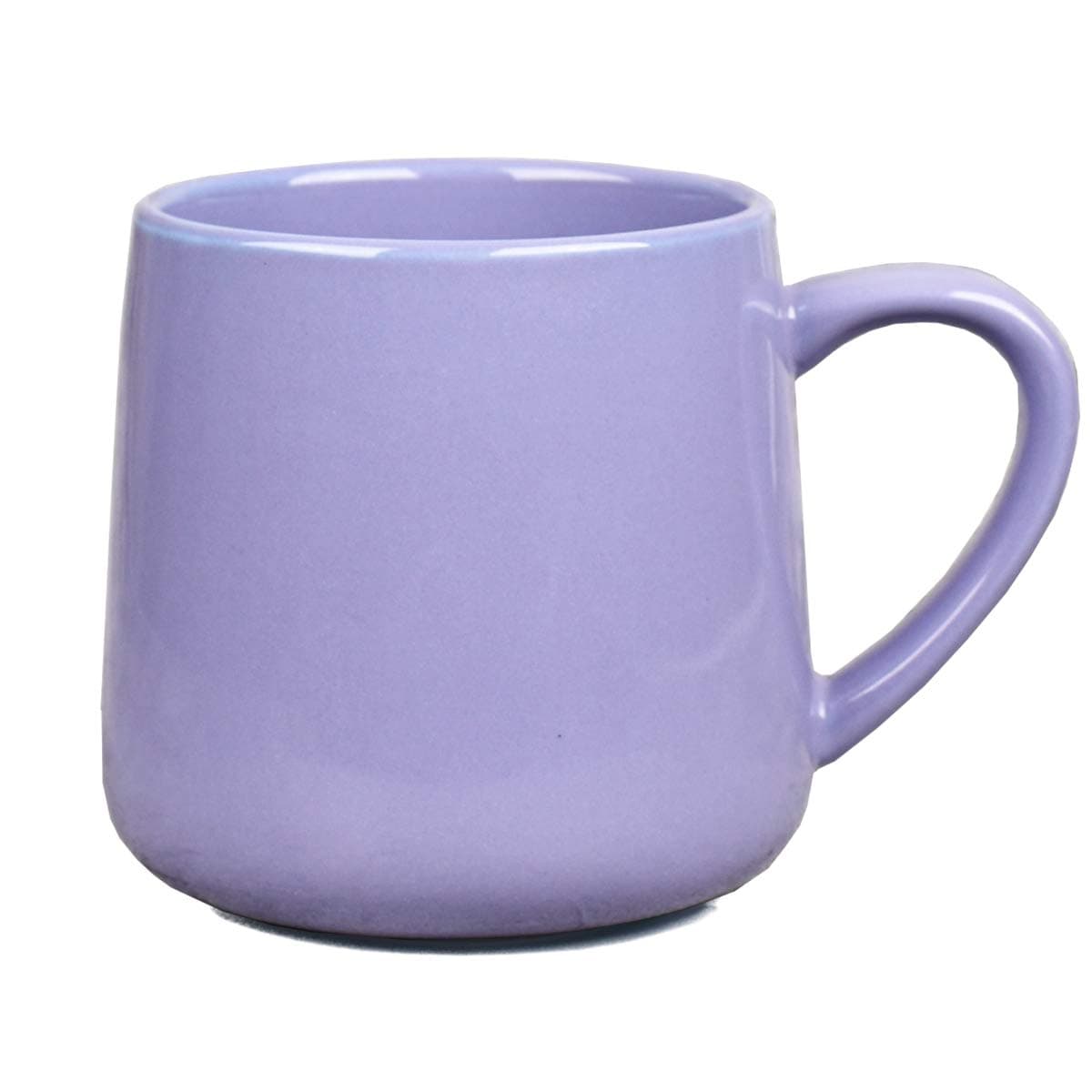 Large Glossy Ceramic Coffee Mug, Tea Cup for Office and Home, 18 oz, Suitable for Dishwasher and Microwave, 1 Pack (Purple)