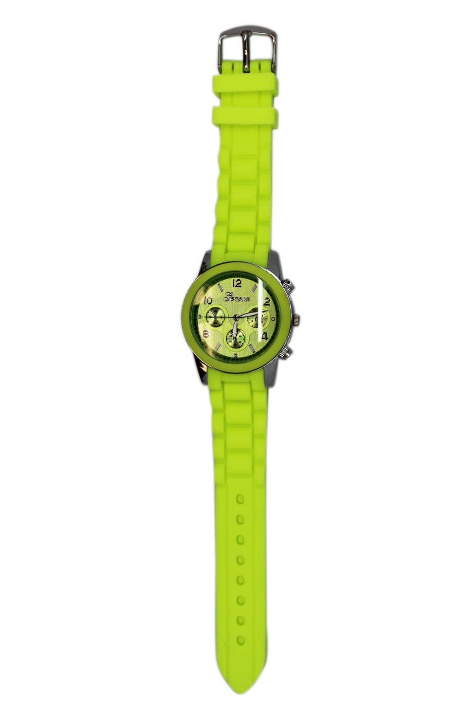 Enigmatic Neon Yellow Silicone Analog Watch