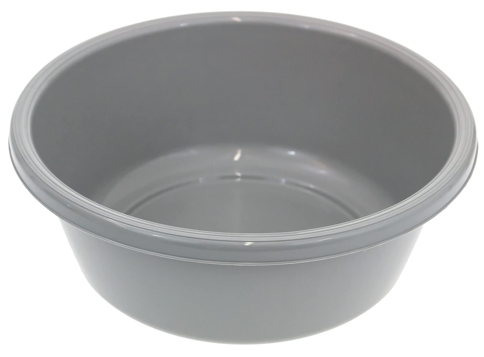 Round Circular Reusable 32cm Plastic Washing Up Bowl Basin Kitchen Mixing in 4 Colours (Pastel Grey)