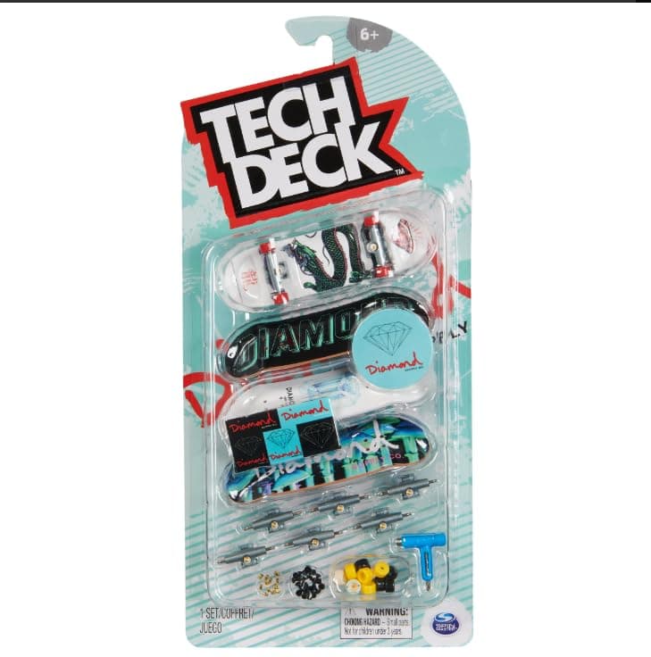 TECH DECK ULTRA DLX DIAMOND SUPPLY Skateboards 4 Pack Fingerboard Set New 2023