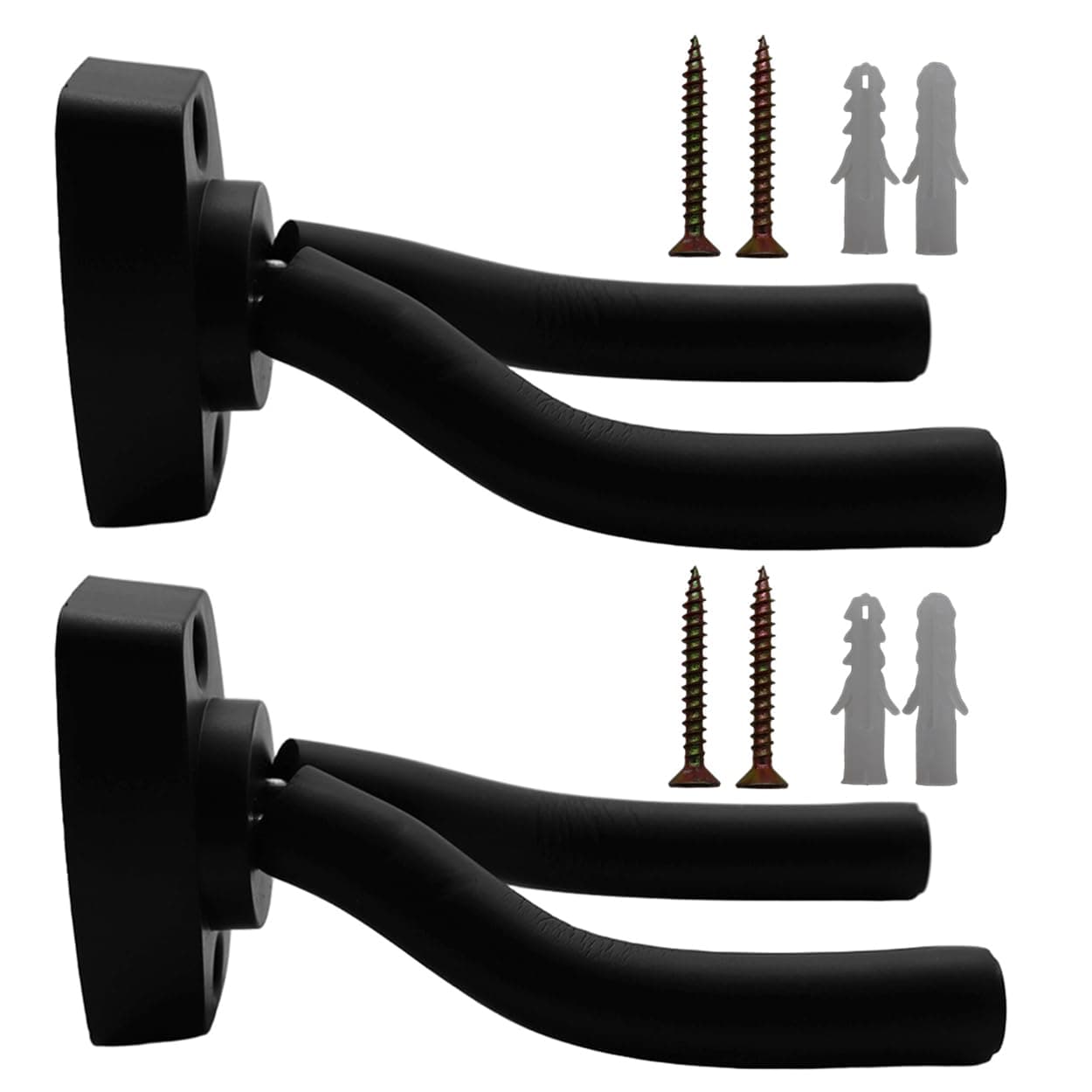 Guitar Wall Hanger Stands Ukulele Wall Mount 2 Pack Violin Hook Keep Holder Display Rack Bracket for Most Guitar Bass Accessories