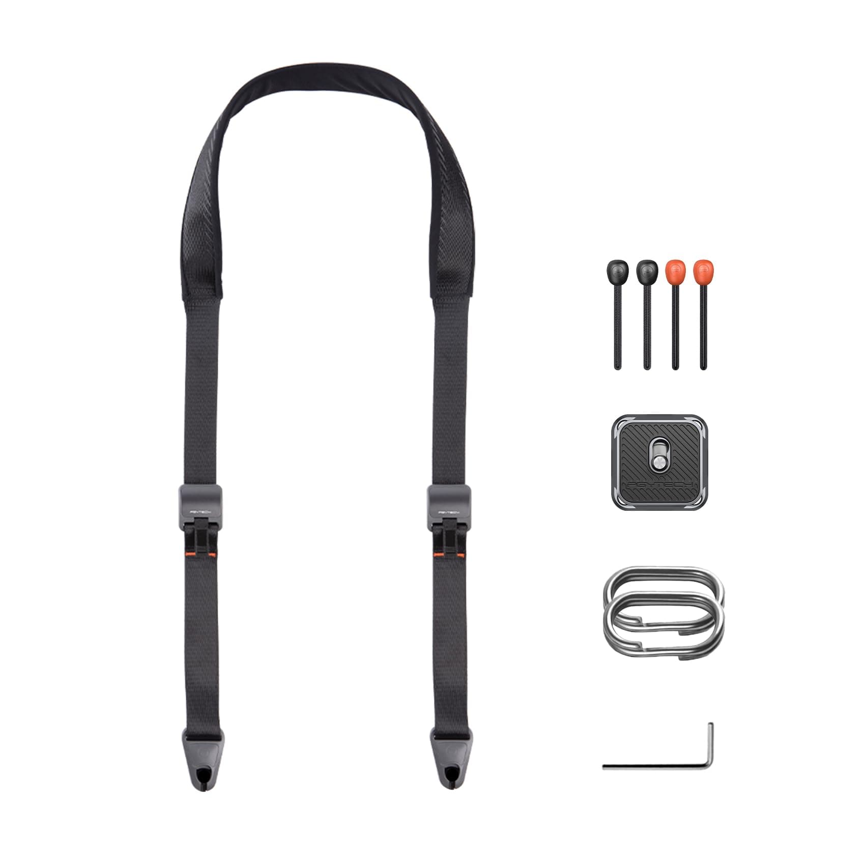 PGYTECH 1.8" Wide Camera Shoulder Strap with Quick Release Plate Wide Camera Neck Straps Long for Photographers Adjustable for DSLR SLR (Night Black)