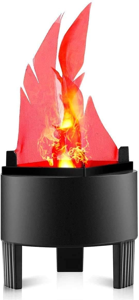 Mingfuxin LED Fake Fire Flame Light, 3D Flickering Fire Flame Electronic Flame Night Light Prop Simulated Flame Lamp Prop for Halloween Christmas Indoor Party Decoration (Standard Flame)