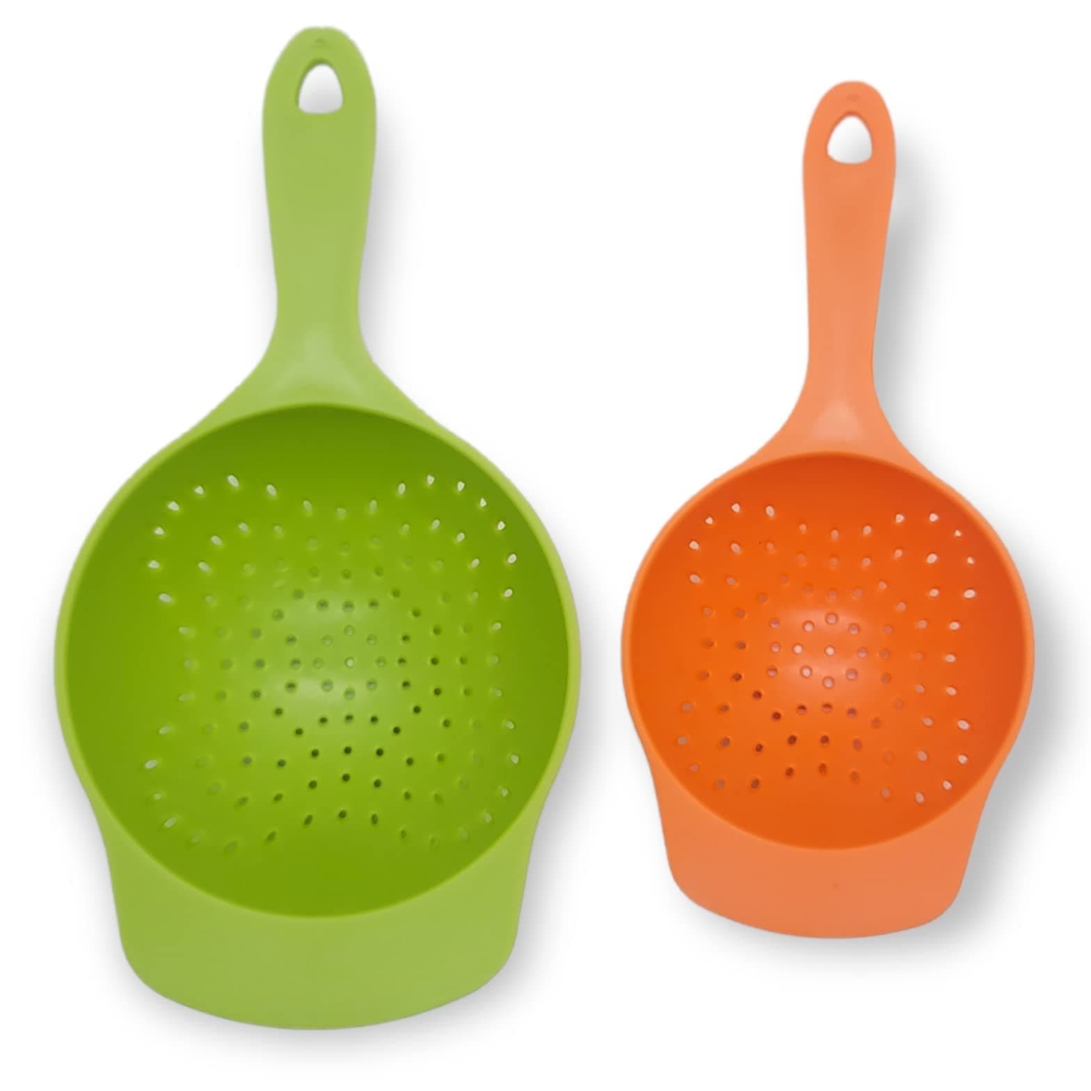 Handy Housewares 2 Piece Colander Set - Nesting Mini Colanders for Berries, Pasta, Veggies (1 Set)