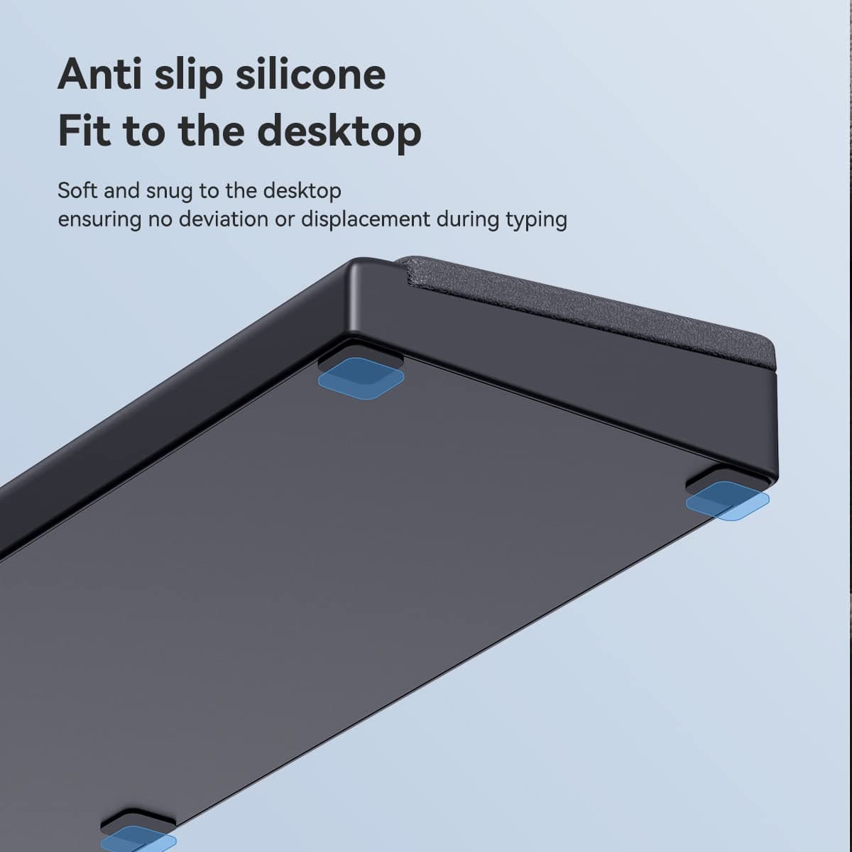 Hagibis Keyboard Wrist Rest Pad Support with Desktop Partition Storage Case, Ergonomic Soft Memory Foam, Anti-Slip Rubber Base for Computer Keyboard, Laptop, Office, Home (Black)