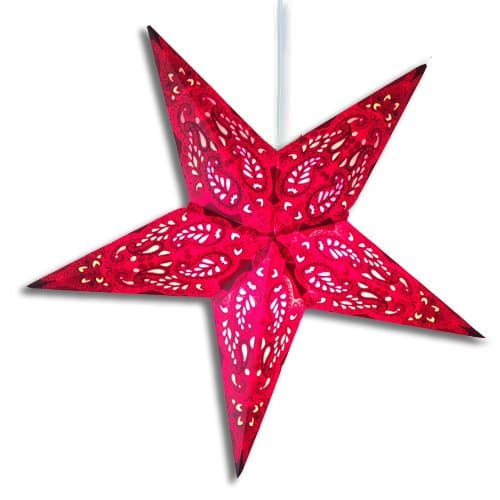 Red Aura Paper Star Lamp/Lantern