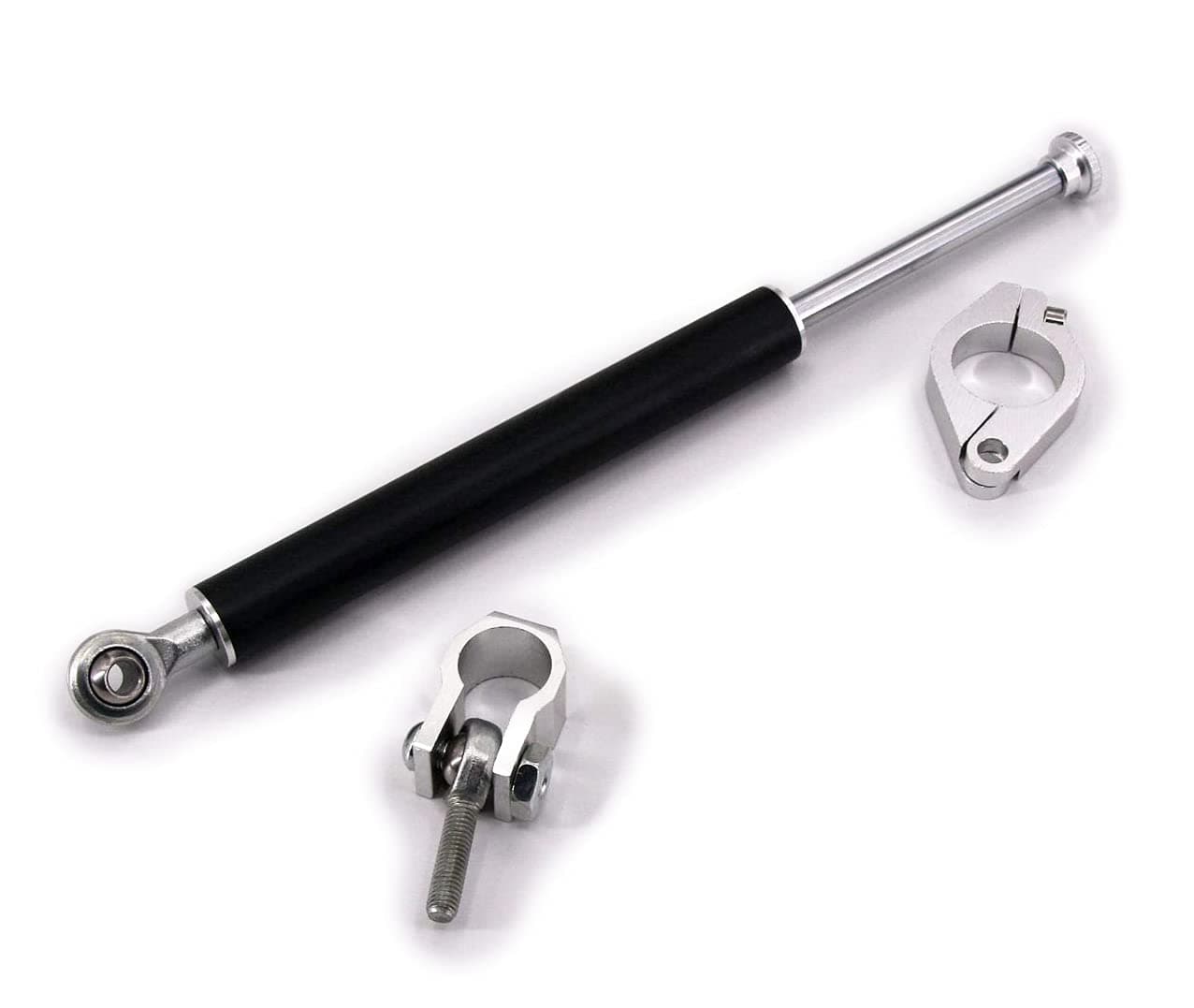 SUNDELY 33cm (13") Motorcycle ATV Universal Steering Damper Stabilizer Control for Honda Yamaha Kawasaki Suzuki Aprilla Halley KTM BMW Ducati (Black)