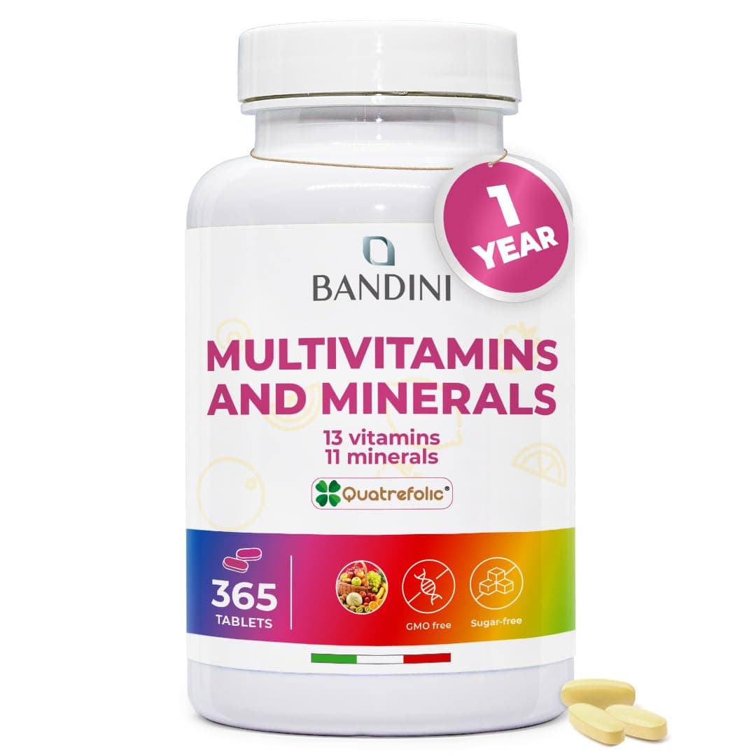 Multivitamin | 365 High Strength Tablets (1 Year Supply) | Complex of 24 Vitamins and Minerals | Support Energy Metabolism and Immune Function | for Men and Women