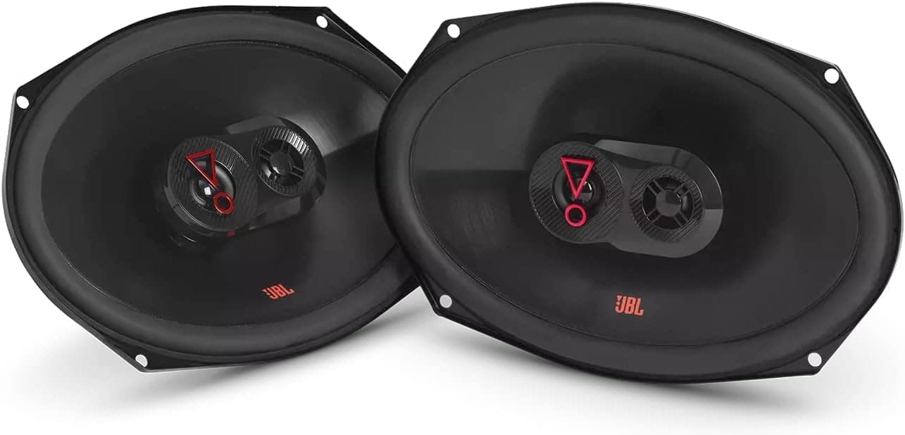 JBL Stage3 9637 3-way car speaker set by Harman Kardon - 375 watt car speakers - oval JBL box large 6" x 9" (152 mm x 230 mm), black