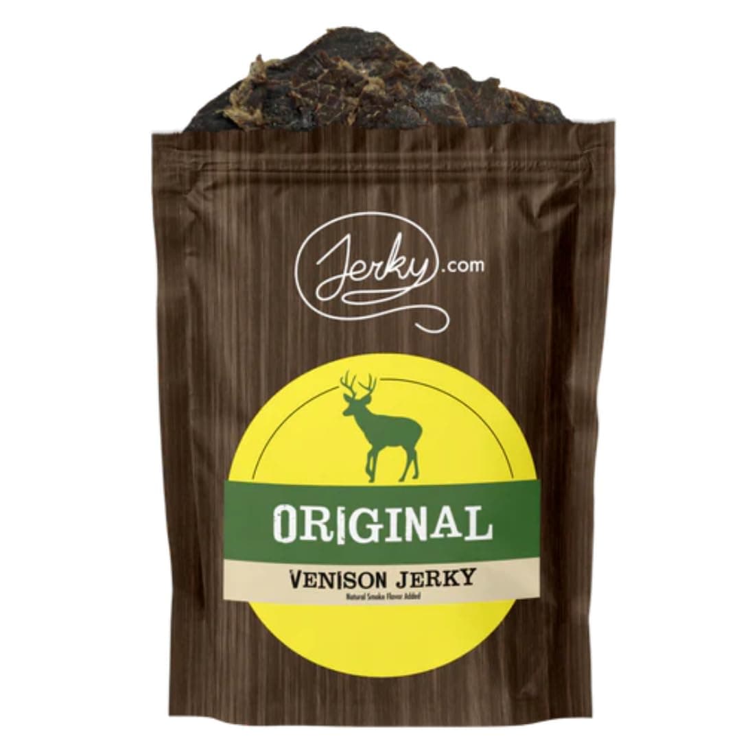 Jerky.com's Exotic Original Venison Jerky - Wild Game Meat Snacks, Exotic Snacks, High-Protein, All-Natural, No Added Preservatives - Healthy Snacks for Adults - 1.75 oz. (Pack of 1)