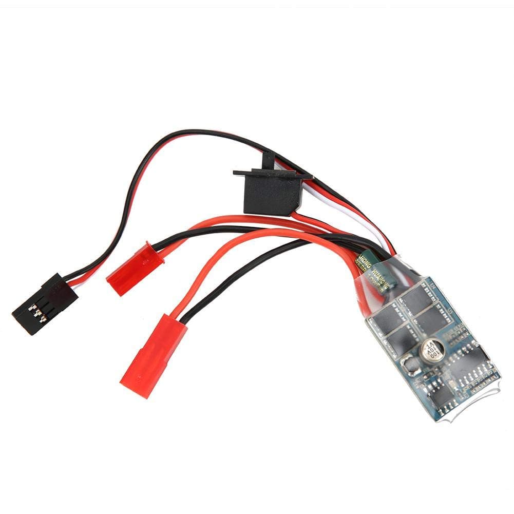 RC Brushed ESC, 30A 4-8V ESC Two Way RC Brushed Motor Speed RC ESC for 1/16 1/18 1/24 Car Boat RC Car (with Brake)