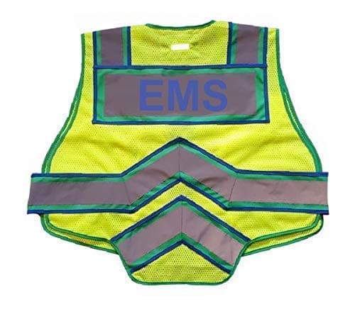 FIRE NINJA - Ultrabright Safety EMS Vest | Class 2 Reflective - High Visibility - Double Breakaway Zipper