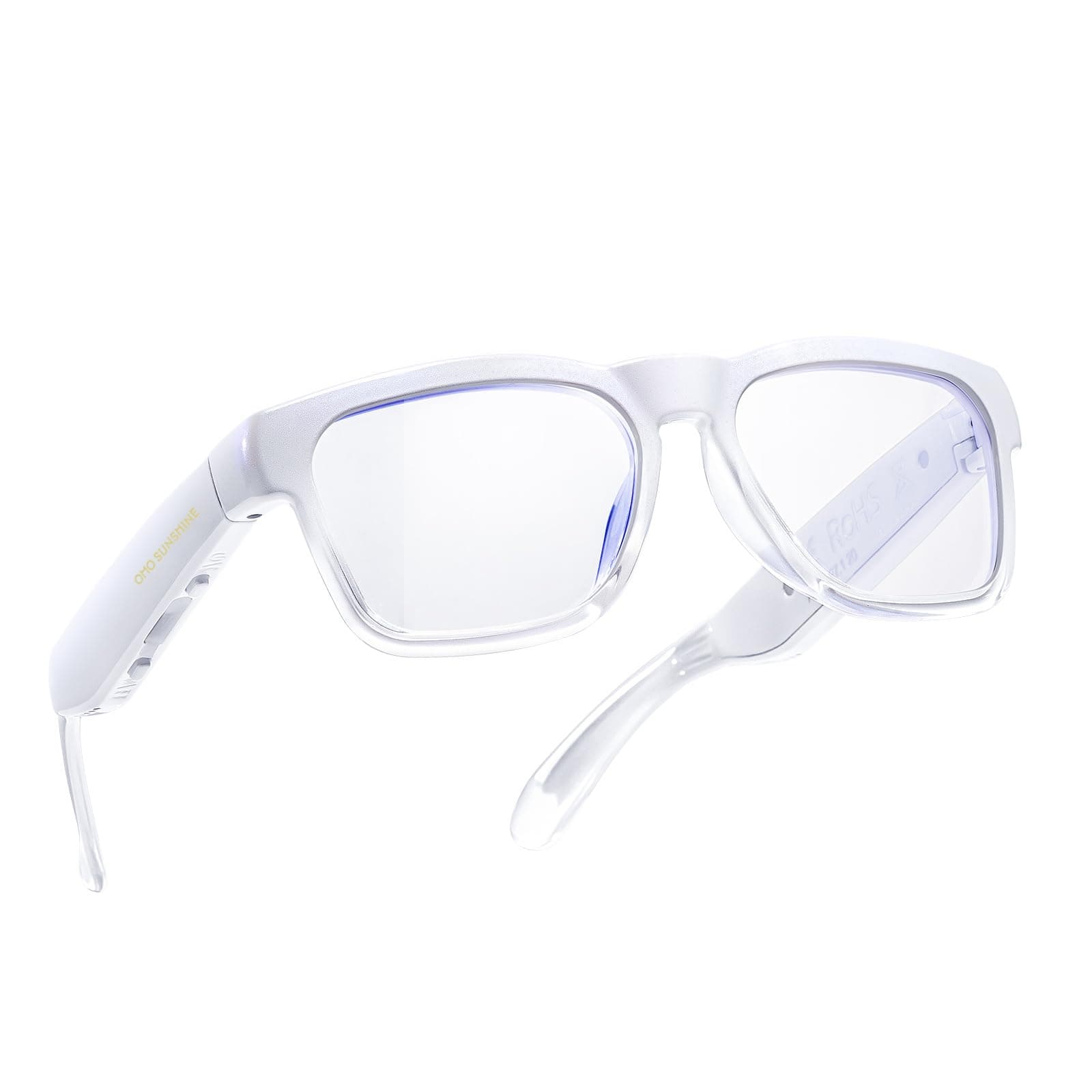 OhO sunshine Bluetooth Glasses: Voice Control and Open Ear Style Smart Glasses to Listen Music & Calls, UV400 Protection Lens