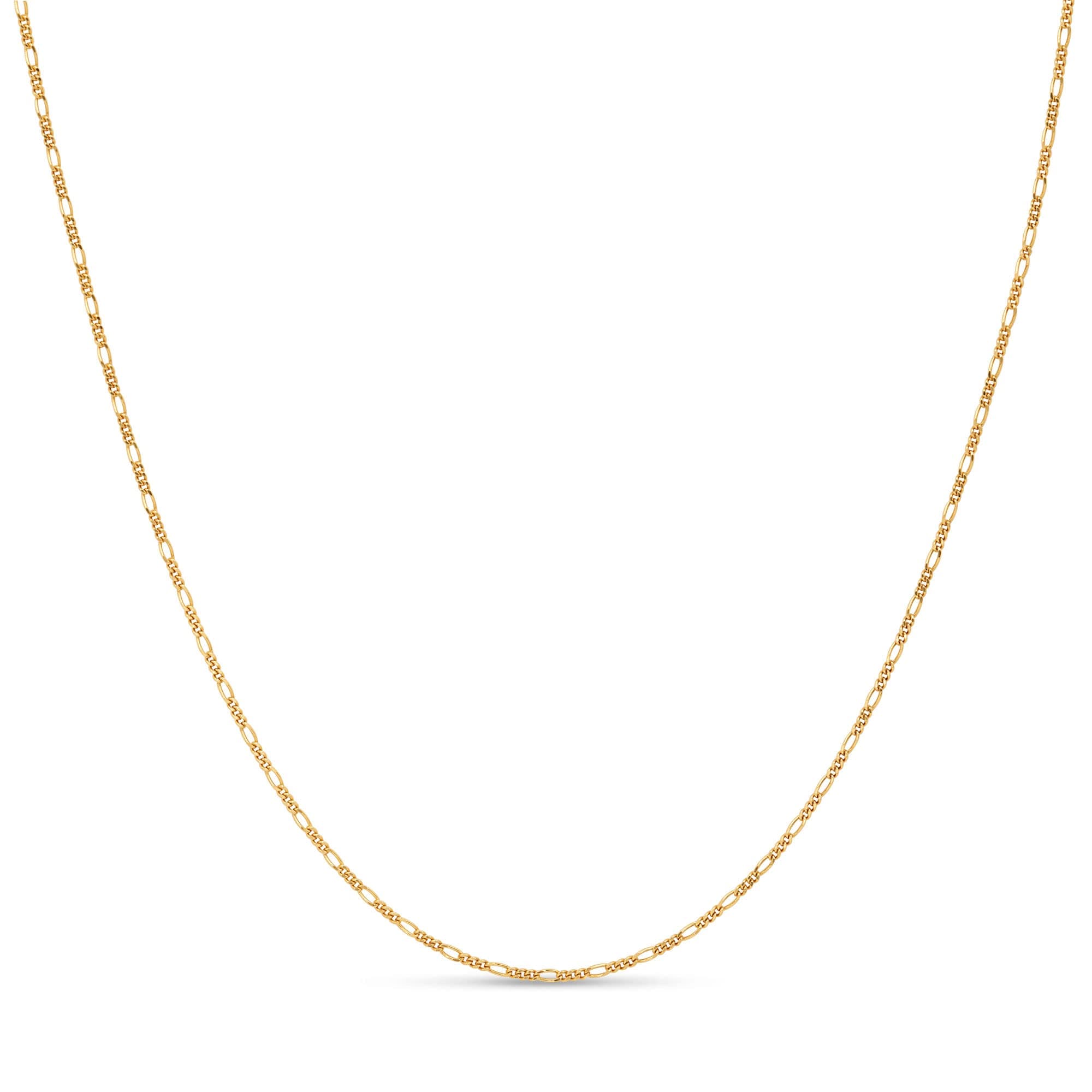 KEZEFSterling Silver 1.5mm Figaro Chain Necklaces - Solid Necklace Chains Sizes 14 to 42 inches - Italian 925 Sterling Silver Jewelry Necklaces - Sterling Silver Chains for Men Women in Multiple Colors