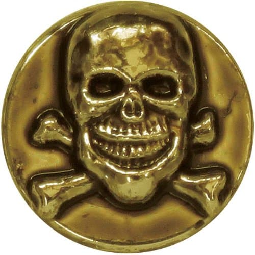 Metal Home Button Sticker for iPhone (Skull/Gold)