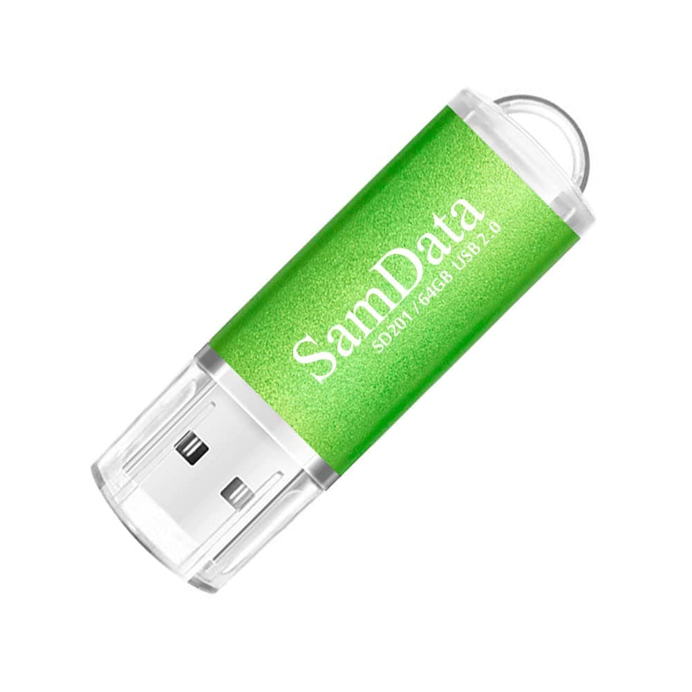 1 Pack 64GB USB Flash Drives USB 2.0 Thumb Drives Memory Stick Jump Drive Zip Drive, Green