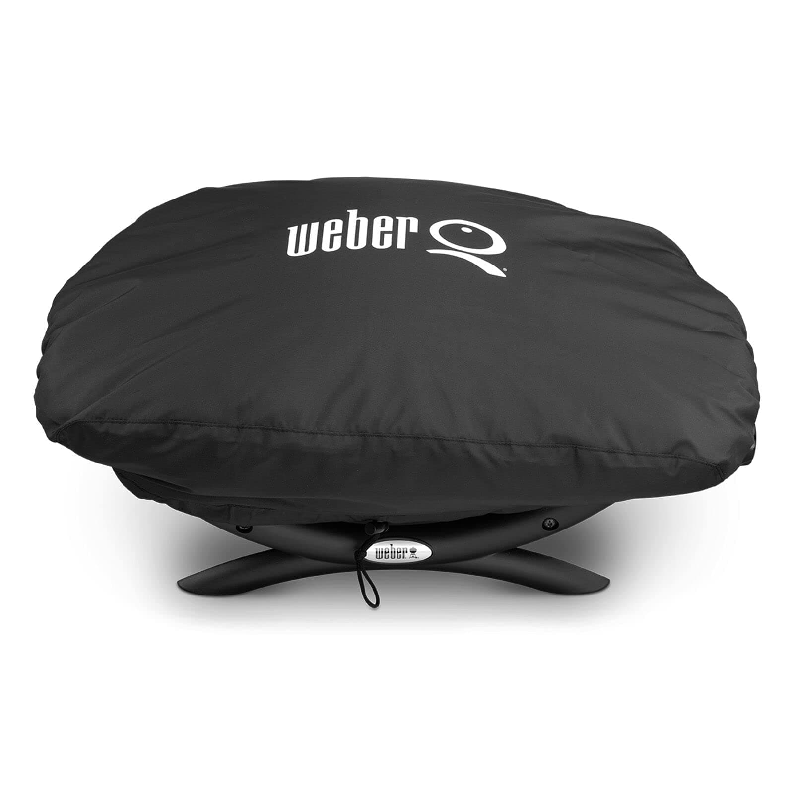 Weber Premium Bonnet Cover Q1000/100, Black – Water & UV-Resistant Lightweight Grill Cover, Fits Baby Q Gas Grills