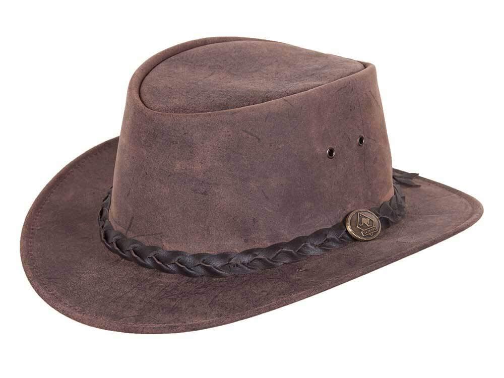 Scippis Men's Leather Hat Kangaroo Urbaner brown