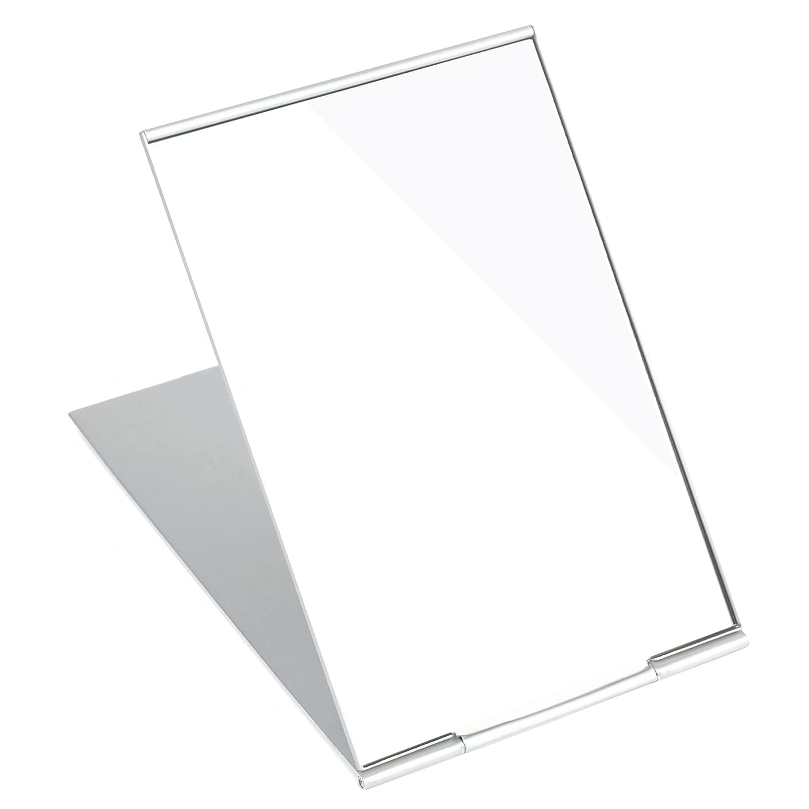 G2PLUS Portable Folding Vanity Mirror, Single Side Travel Shower Shaving Mirror, 5.9' x 3.94' x 0.1' Small Folding Mirror for Travel, Bathroom, Desk, Makeup, Beauty, Grooming