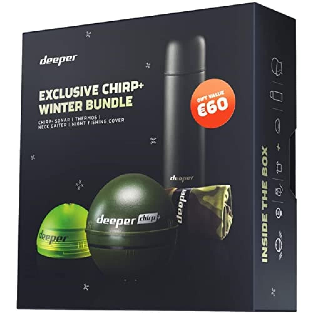 Deeper Chirp Plus Castable and Portable Fish Finder for Carp Boat Shore Kayak Ice Fishing Wireless GPS Fishfinder Smart Sonar Depth Finder