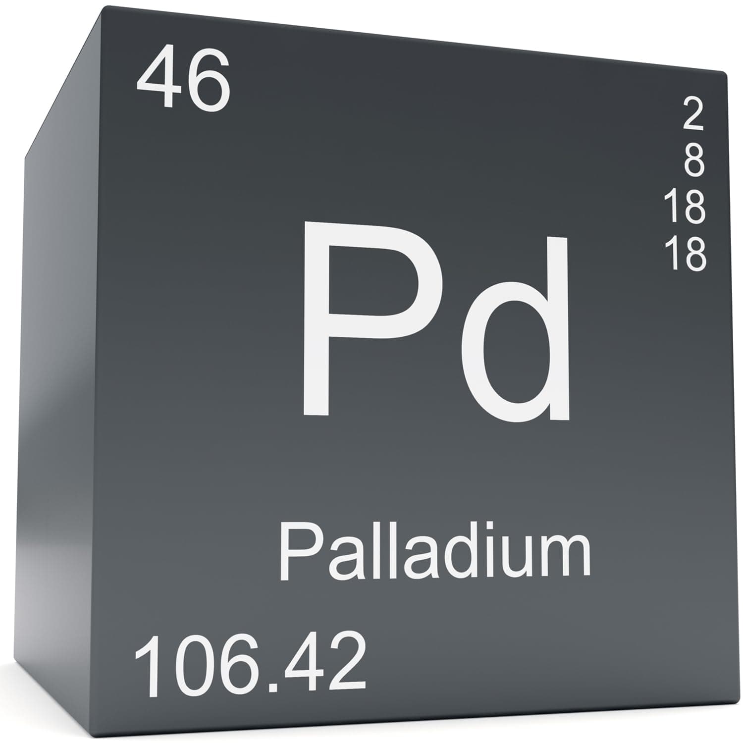 - Palladium Metal Elements Periodic Table, Mirror Finished Density Cubes Collection, Purity 99.95%, Weight 11.2g/0.39Oz (Pd Cubic 10mm/0.39")