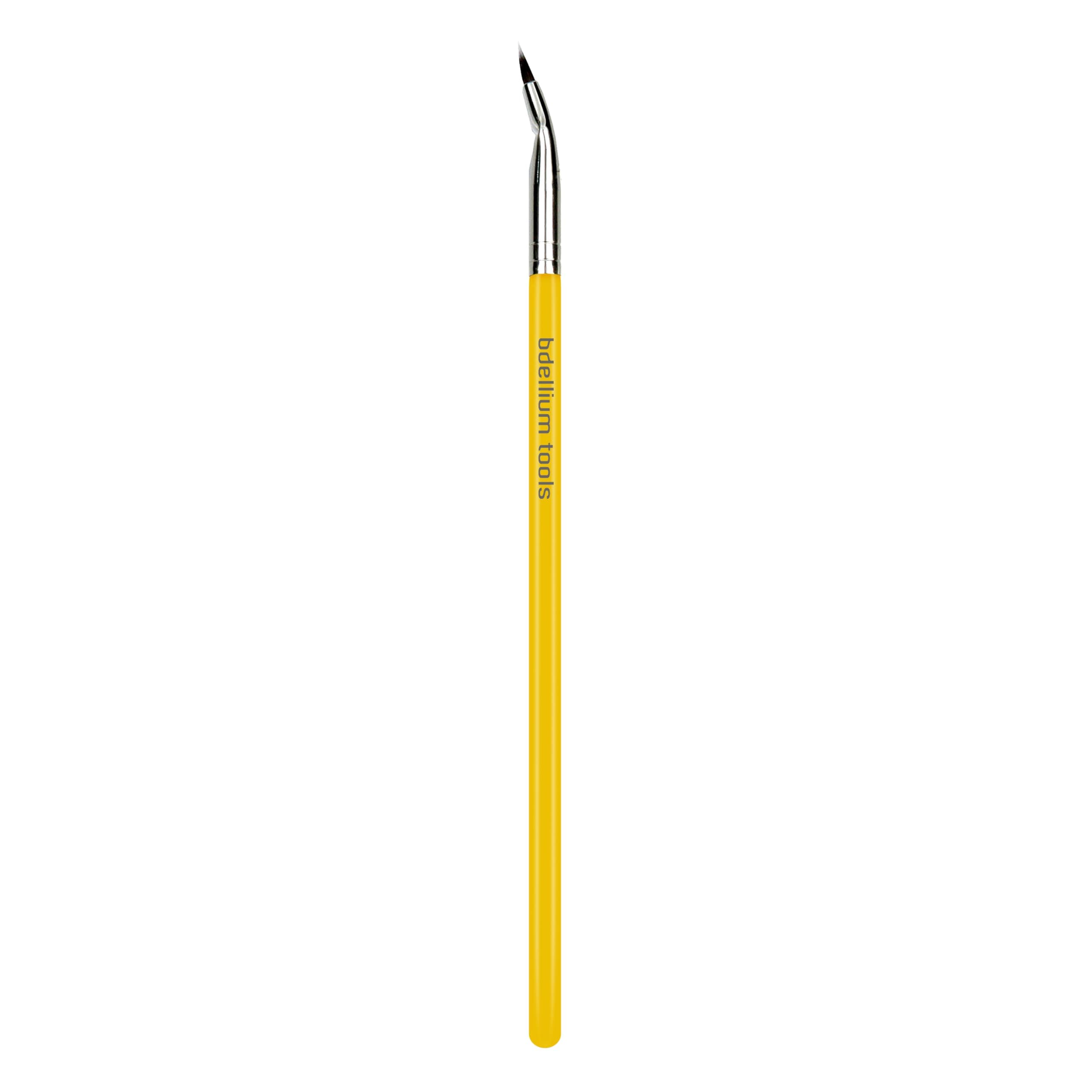 Professional Makeup Brush - Studio Series 708 Bent Eyeliner - With Soft Synthetic Fibers, For Smooth Application (Yellow, 1pc)