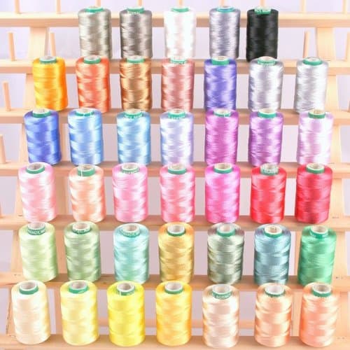 New ThreadNanny 40 Spools of Art Silk Rayon Thread for Machine Embroidery - Frosty Colors