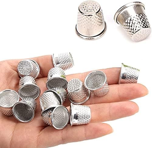 15 PCS Sewing Thimble Finger Thimble Metal Sewing Protector for DIY Crafts(19×18mm) (15 PCS)