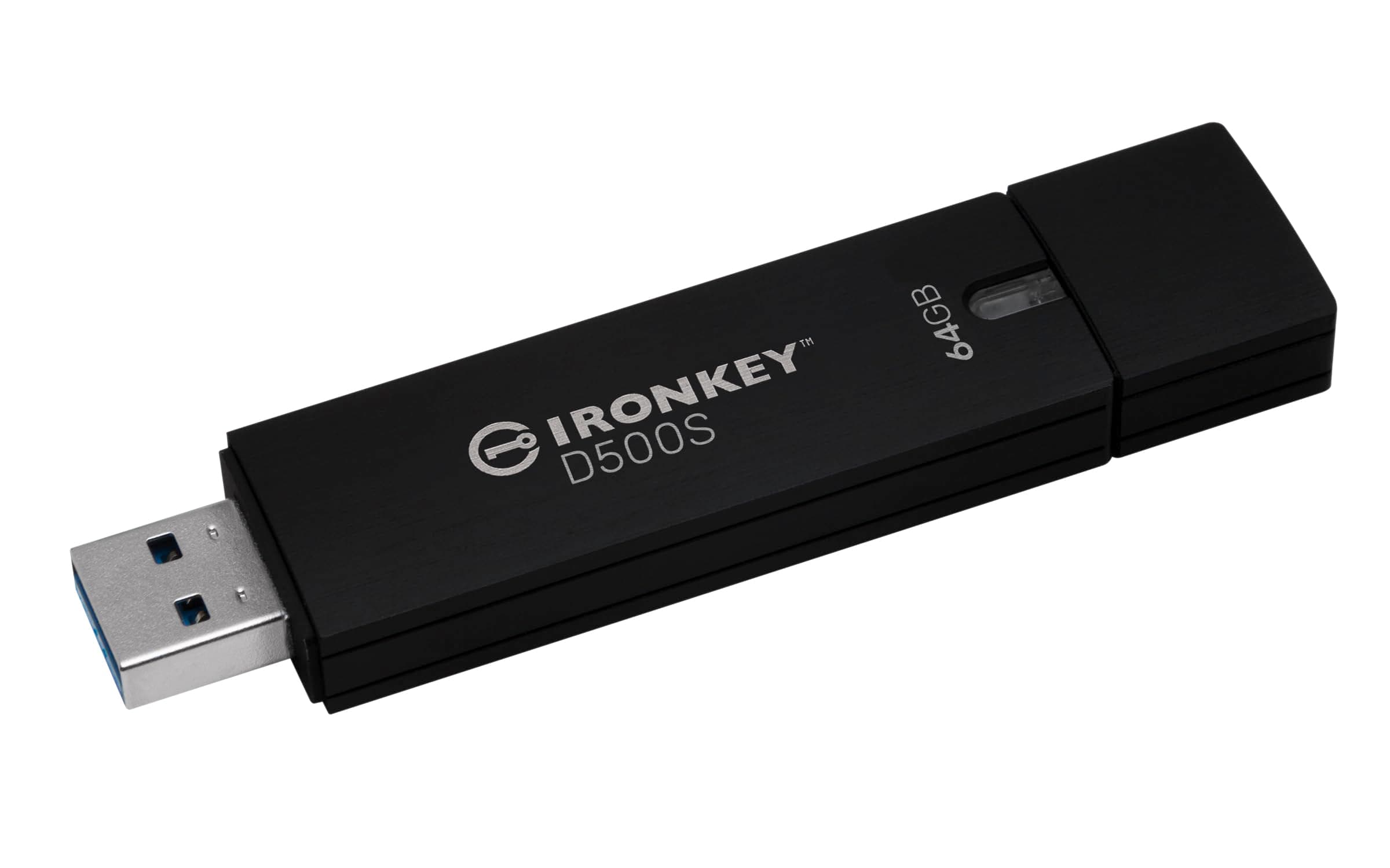 Kingston IronKey D500S hardware-encrypted USB flash drive 64GB FIPS 140-3 Lvl 3 (Pending) AES-256 - IKD500S/64GB