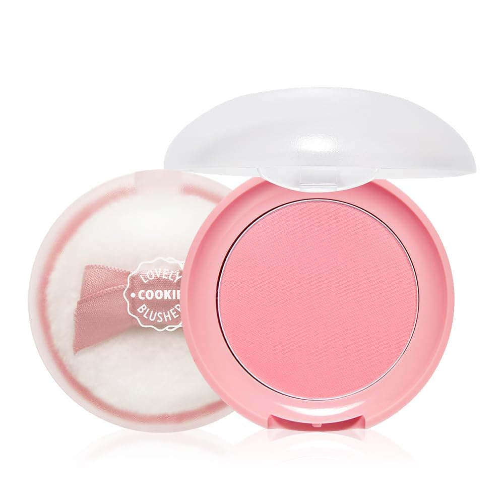 Lovely Cookie Blusher for Face Makeup |Matte Finish, Highly Pigmented, Long Lasting & Lightweight | Easy to Blend | PK002 Grapefruit- 4g