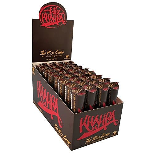 Wiz Khalifa King Size Pre Rolled Cones 1 x 3 (New Product From Raw) - Box of 32 Packs(96 Cones) by Trendz by belhsligger