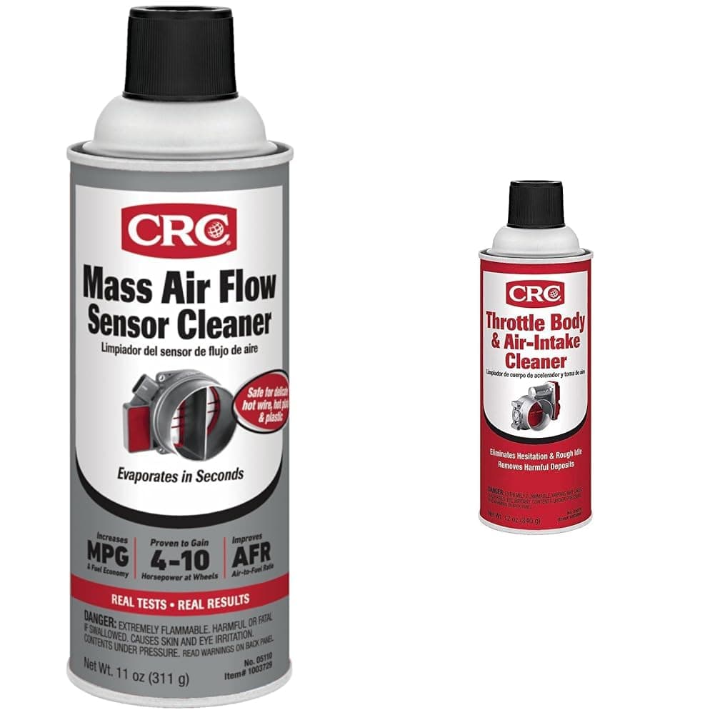 Mass Air Flow Sensor Cleaner 11oz & Throttle Body Cleaner 12oz Bundle