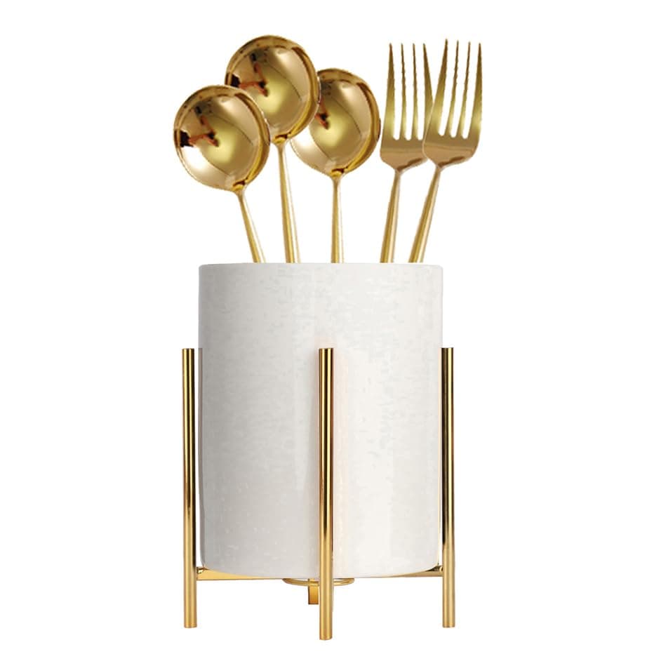 Silverware Holder,Kitchen Utensil Holder,Flatware Organizers With Metal Frame, Mesh Flatware Holder Organizer Perfect for Home, Kitchen, Countertop, Party, Camping, Outdoor and Restaurant