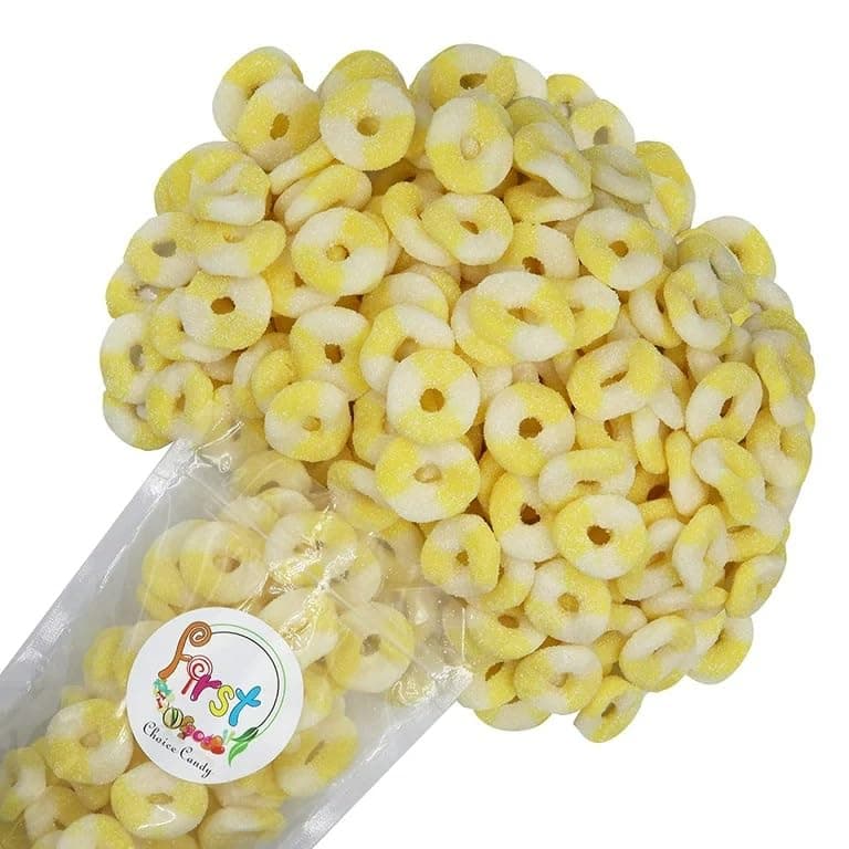FirstChoiceCandy Gummy Rings (Sour Mini Pineapple, 2 Pound (Pack of 1))