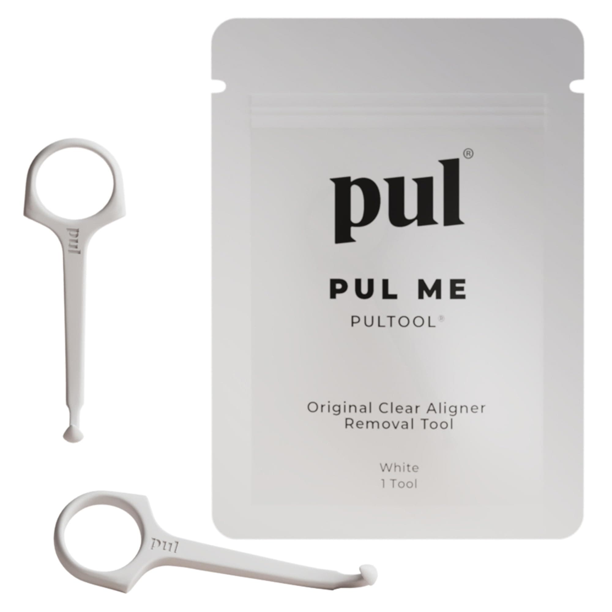 PUL Pack of 2 Aligner Removal Tool – Invisalign Remover Tool & Retainer Hook for Clear Aligners, Trays & Night Guards – Reusable Invisalign Accessories, Aligner Hooks & Retainer Removal Hook – White