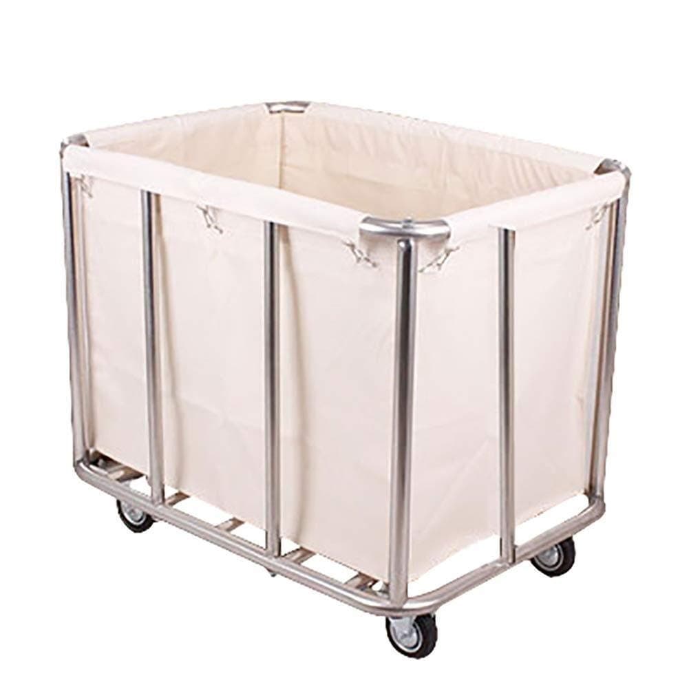 LY- Laundry Hamper with Heavy Duty Wheels for Clothes Storage, Storage Trolley for Home Bedroom/Hotel,Utility Cart,100kg Load (Color : Beige)