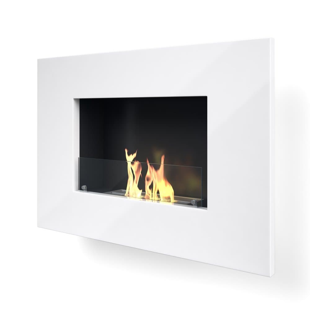 Imagin Arlington-White Wall Mounted Bio-Ethanol Fireplace - White