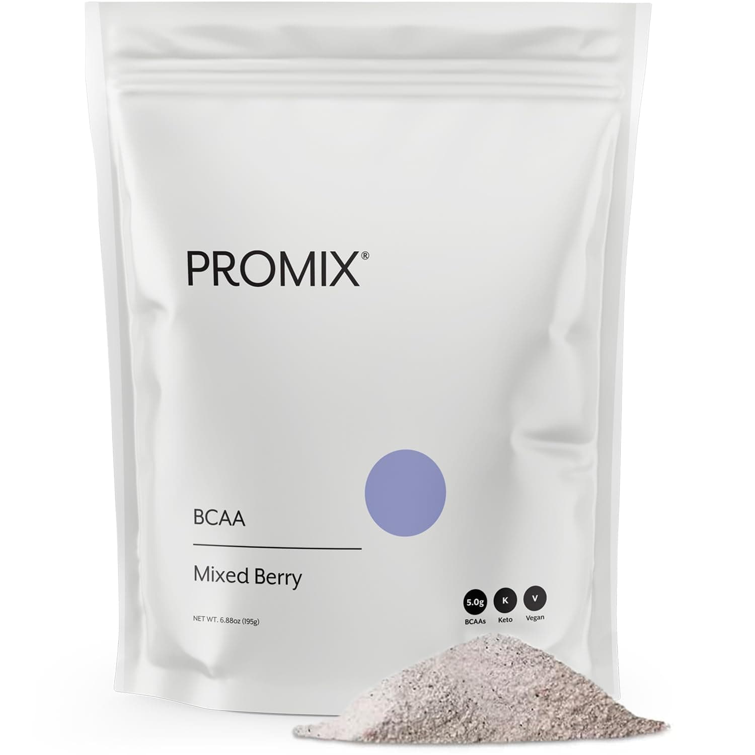 Promix BCAA Post-Workout Energy Powder - 5g Micronized BCAAs, Sugar Free, Plant Based, Vegan, Keto - Mixed Berry - 30 Servings (Pack of 1)