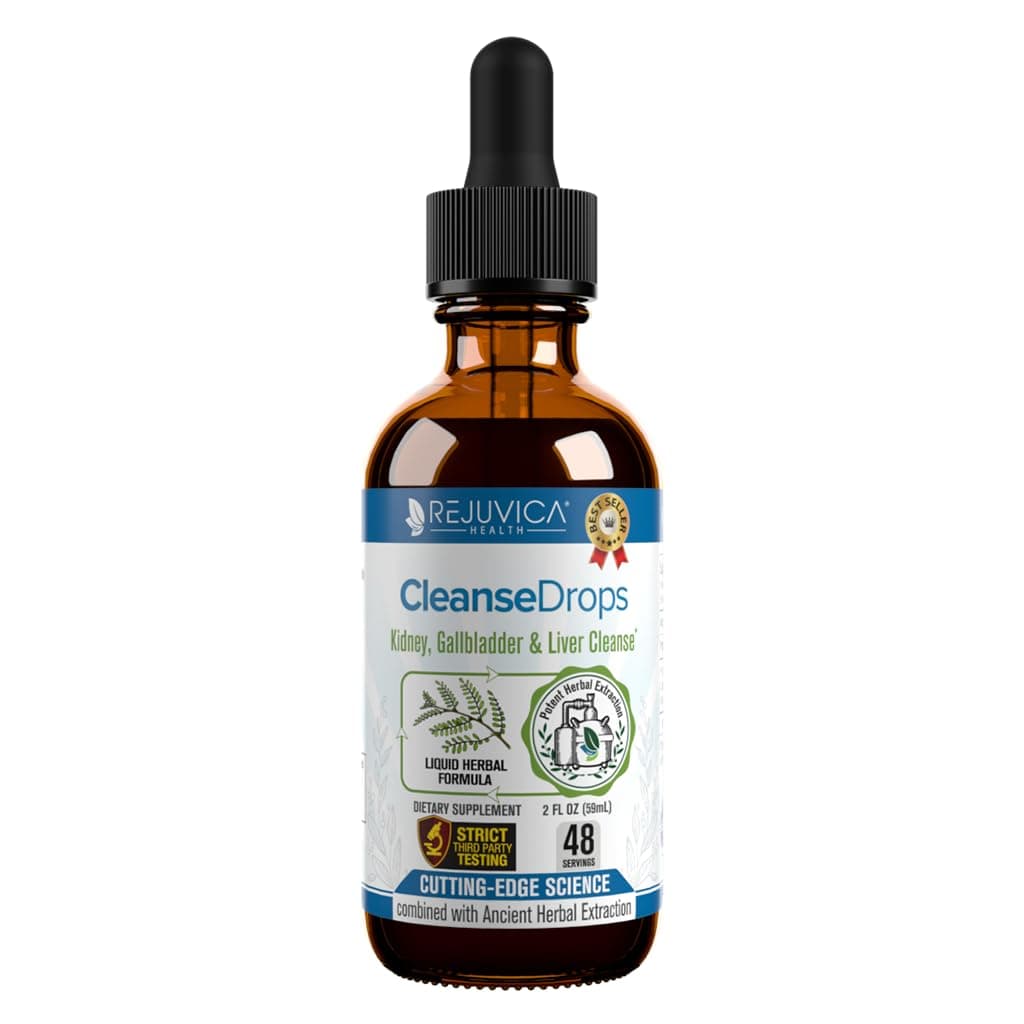 Cleanse Drops - Advanced Kidney & Gallbladder Cleanse Support Supplement - Liquid Delivery for Better Absorption - Chanca Piedra Used in Amazonian Rainforest