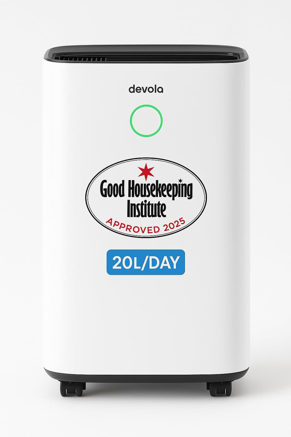 Devola Low Noise Compressor Dehumidifier with HEPA Filter – Perfect for Moisture, Damp & Condensation In Indoors, Homes, Bedrooms, Kitchens, Garages, Basements, Offices (20L)